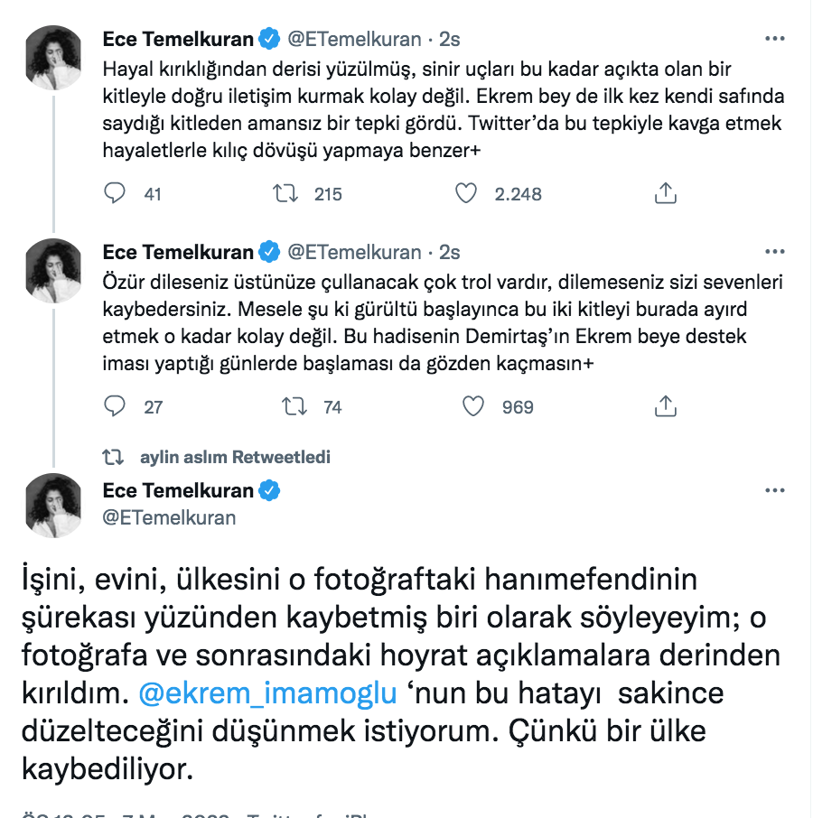 ece temelkuran dan ekrem imamoglu nun viz gelir tirs gider sozleriyle ilgili dikkat ceken yorum